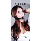 Чёрный кожаный чокер-кляп Tyra Black - Rebelts - купить с доставкой в Иваново