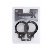 Чёрные наручники из листового металла BONDX METAL CUFFS BLACK - Dream Toys - купить с доставкой в Иваново