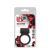 Чёрное эрекционное виброкольцо LIT-UP SILICONE STIMU RING 3 BLACK - Dream Toys - в Иваново купить с доставкой