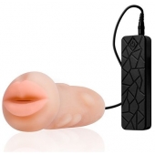 Мастурбатор-ротик с вибрацией REALSTUFF VIBRATING MASTURBATOR MOUTH - Dream Toys - в Иваново купить с доставкой
