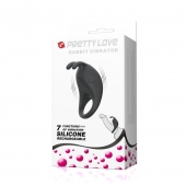 Чёрное эрекционное кольцо с вибрацией Rabbit Vibrator - Baile - в Иваново купить с доставкой