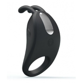 Чёрное эрекционное кольцо с вибрацией Rabbit Vibrator - Baile - в Иваново купить с доставкой