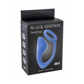 Синее эрекционное кольцо с анальной пробкой Button Anal Plug - Lola Games - в Иваново купить с доставкой