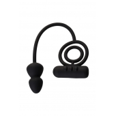 Чёрное эрекционное кольцо с вибропулькой и анальным хвостом - Erotist Adult Toys - в Иваново купить с доставкой