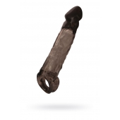 Чёрная насадка на пенис Tс подхватом - 19,5 см. - ToyFa - в Иваново купить с доставкой