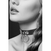 Узенький ошейник из полиуретана с кольцом - Bijoux Pour Toi - купить с доставкой в Иваново