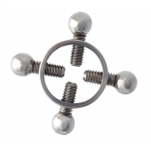 Серебристые зажимы для сосков на винтах - ToyFa - купить с доставкой в Иваново