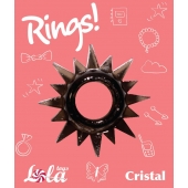 Чёрное эрекционное кольцо Rings Cristal - Lola Games - в Иваново купить с доставкой
