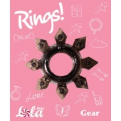 Чёрное эрекционное кольцо Rings Gear - Lola Games - в Иваново купить с доставкой