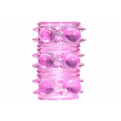 Розовая насадка на пенис Rings Armour - Lola Games - в Иваново купить с доставкой