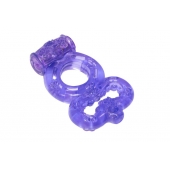 Фиолетовое эрекционное кольцо Rings Treadle с подхватом - Lola Games - в Иваново купить с доставкой