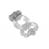 Прозрачное эрекционное кольцо Rings Treadle с подхватом - Lola Games - в Иваново купить с доставкой