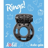 Черное эрекционное кольцо с вибрацией Rings Axle-pin - Lola Games - в Иваново купить с доставкой