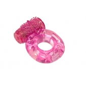 Розовое эрекционное кольцо с вибрацией Rings Axle-pin - Lola Games - в Иваново купить с доставкой