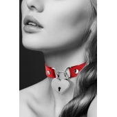 Красный чокер с замком в форме сердца - Bijoux Pour Toi - купить с доставкой в Иваново