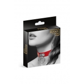 Красный узенький чокер с кольцом - Bijoux Pour Toi - купить с доставкой в Иваново