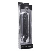 Чёрная увеличивающая насадка на член Mamba Cock Sheath Packaged - 16,5 см. - XR Brands - в Иваново купить с доставкой