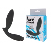 Чёрный вибростимулятор простаты Sex Expert Vibe Pleasure - Sex Expert - в Иваново купить с доставкой