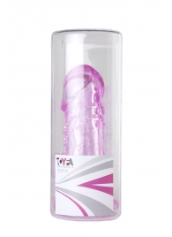 Розовая гелевая насадка с отростком для клиторальной стимуляции - 13 см. - Toyfa Basic - в Иваново купить с доставкой