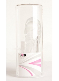 Прозрачная гелевая насадка с клиторальным отростком - 13 см. - Toyfa Basic - в Иваново купить с доставкой