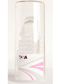 Гелевая прозрачная насадка с 2 отростками - 13 см. - Toyfa Basic - в Иваново купить с доставкой