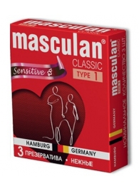 Розовые презервативы Masculan Classic Sensitive - 3 шт. - Masculan - купить с доставкой в Иваново