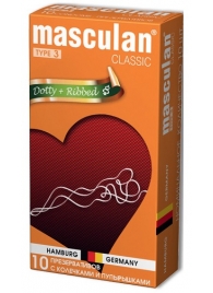 Розовые презервативы Masculan Classic Dotty+Ribbed с колечками и пупырышками - 10 шт. - Masculan - купить с доставкой в Иваново