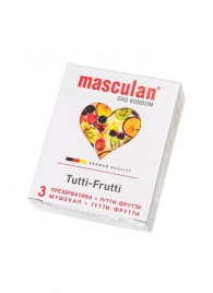 Жёлтые презервативы Masculan Ultra Tutti-Frutti с фруктовым ароматом - 3 шт. - Masculan - купить с доставкой в Иваново