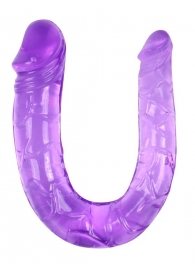 Двухсторонний фаллоимитатор Twin Head Double Dong фиолетового цвета - 29,8 см. - Bior toys