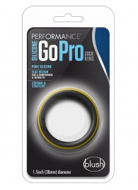 Черно-желтое силиконовое эрекционное кольцо Silicone Go Pro Cock Ring - Blush Novelties - в Иваново купить с доставкой