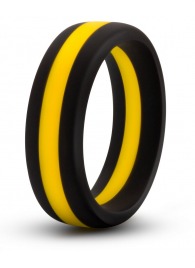 Черно-желтое силиконовое эрекционное кольцо Silicone Go Pro Cock Ring - Blush Novelties - в Иваново купить с доставкой