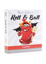 Стимулирующий презерватив-насадка Roll   Ball Cherry - Sitabella - купить с доставкой в Иваново