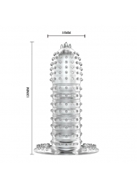 Закрытая прозрачная насадка Crystal sleeve - 12 см. - Erowoman-Eroman - в Иваново купить с доставкой
