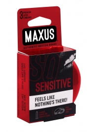 Ультратонкие презервативы в железном кейсе MAXUS Sensitive - 3 шт. - Maxus - купить с доставкой в Иваново