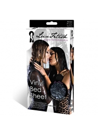 Черная виниловая ткань-простынь для эротических игр - Lux Fetish - купить с доставкой в Иваново