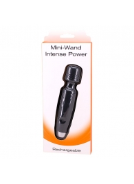 Черный мини-вибромассажер MINI WAND INTENSE POWER - 13,5 см. - Seven Creations