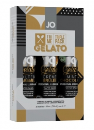 Подарочный набор вкусовых лубрикантов Tri-Me Triple Pack Gelato - System JO - купить с доставкой в Иваново