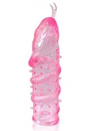 Закрытая рельефная насадка Crystal sleeve snakes в виде змеи с усиками - 14 см. - Erowoman-Eroman - в Иваново купить с доставкой