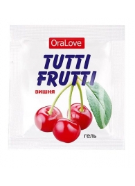 Пробник гель-смазки Tutti-frutti с вишнёвым вкусом - 4 гр. - Биоритм - купить с доставкой в Иваново