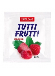 Пробник гель-смазки Tutti-frutti с малиновым вкусом - 4 гр. - Биоритм - купить с доставкой в Иваново