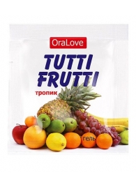 Пробник гель-смазки Tutti-frutti со вкусом тропических фруктов - 4 гр. - Биоритм - купить с доставкой в Иваново