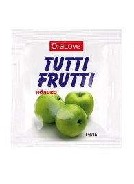 Пробник гель-смазки Tutti-frutti с яблочным вкусом - 4 гр. - Биоритм - купить с доставкой в Иваново