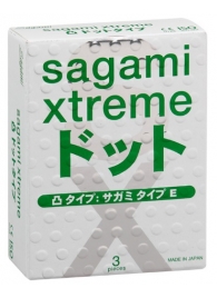 Презервативы Sagami Xtreme SUPER DOTS с точками - 3 шт. - Sagami - купить с доставкой в Иваново