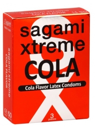 Ароматизированные презервативы Sagami Xtreme COLA - 3 шт. - Sagami - купить с доставкой в Иваново