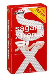 Утолщенные презервативы Sagami Xtreme Feel Long с точками - 10 шт. - Sagami - купить с доставкой в Иваново