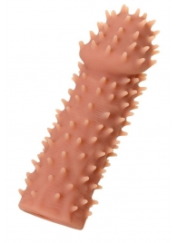 Телесная реалистичная насадка KOKOS Extreme Sleeve 07 с дополнительной стимуляцией - 12,7 см. - KOKOS - в Иваново купить с доставкой