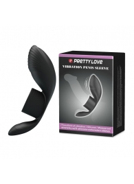 Черное кольцо на пенис с вибрацией Vibration Penis Sleeve - Baile - в Иваново купить с доставкой