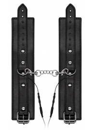 Черные наручники с электростимуляцией Electro Handcuffs - Shots Media BV - купить с доставкой #SOTBIT_REGIONS_UF_V_REGION_NAME#