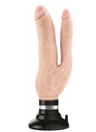 Телесный анально-вагинальный вибратор Cock Vibes - Double Vibe - 17,8 см. - Blush Novelties