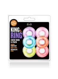 Набор из 6 эрекционных колец King of the Ring - Blush Novelties - в Иваново купить с доставкой